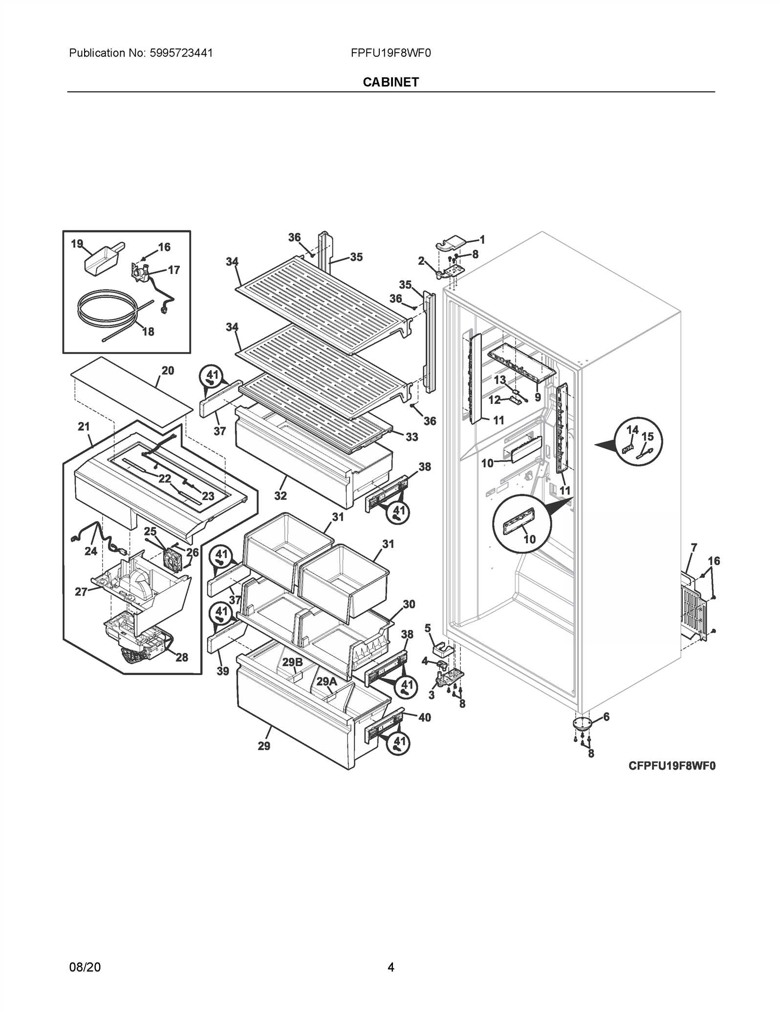 hotpoint refrigerator parts diagram