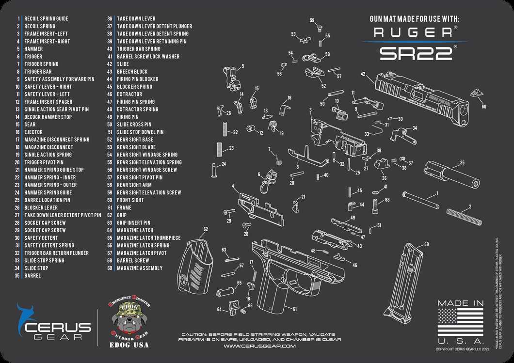 ruger sr22 parts diagram