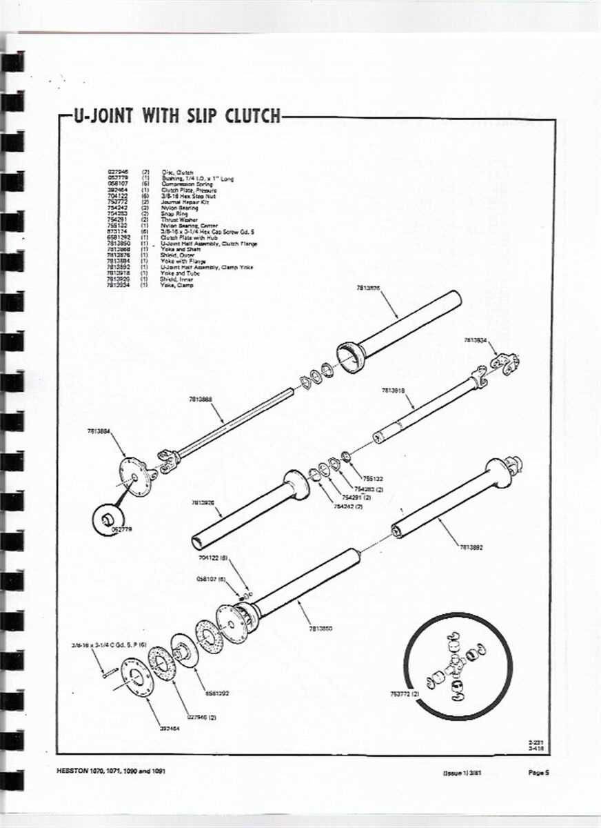 hesston 1091 haybine parts diagram