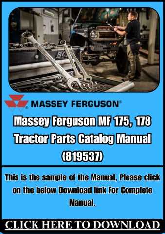 massey ferguson 175 parts diagram