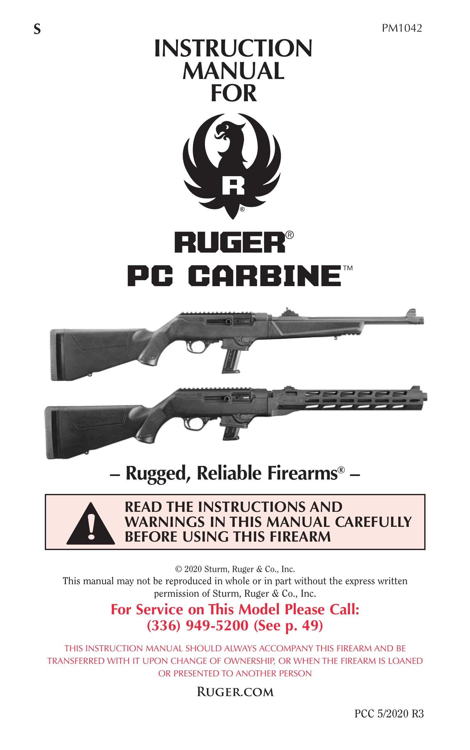 ruger pc carbine parts diagram