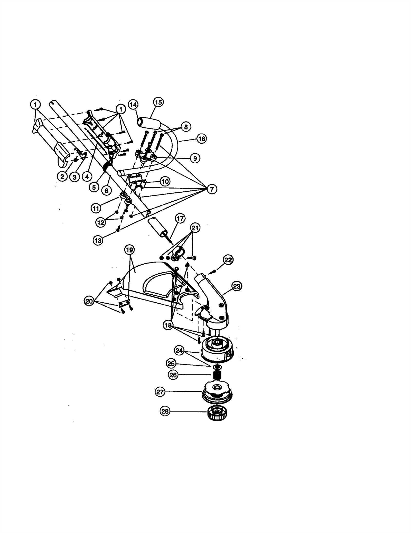 ryobi weed wacker parts diagram