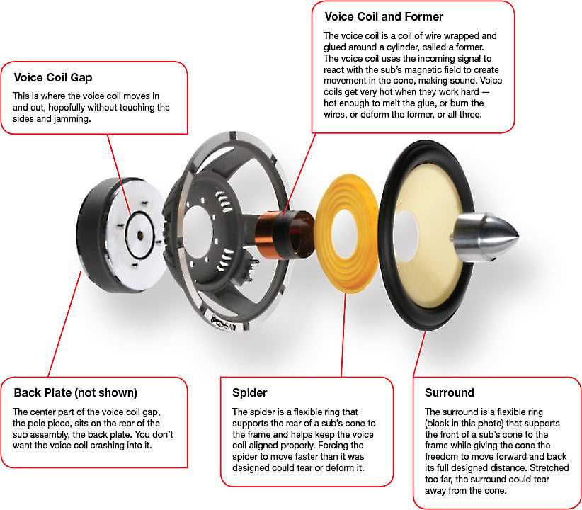 subwoofer parts diagram