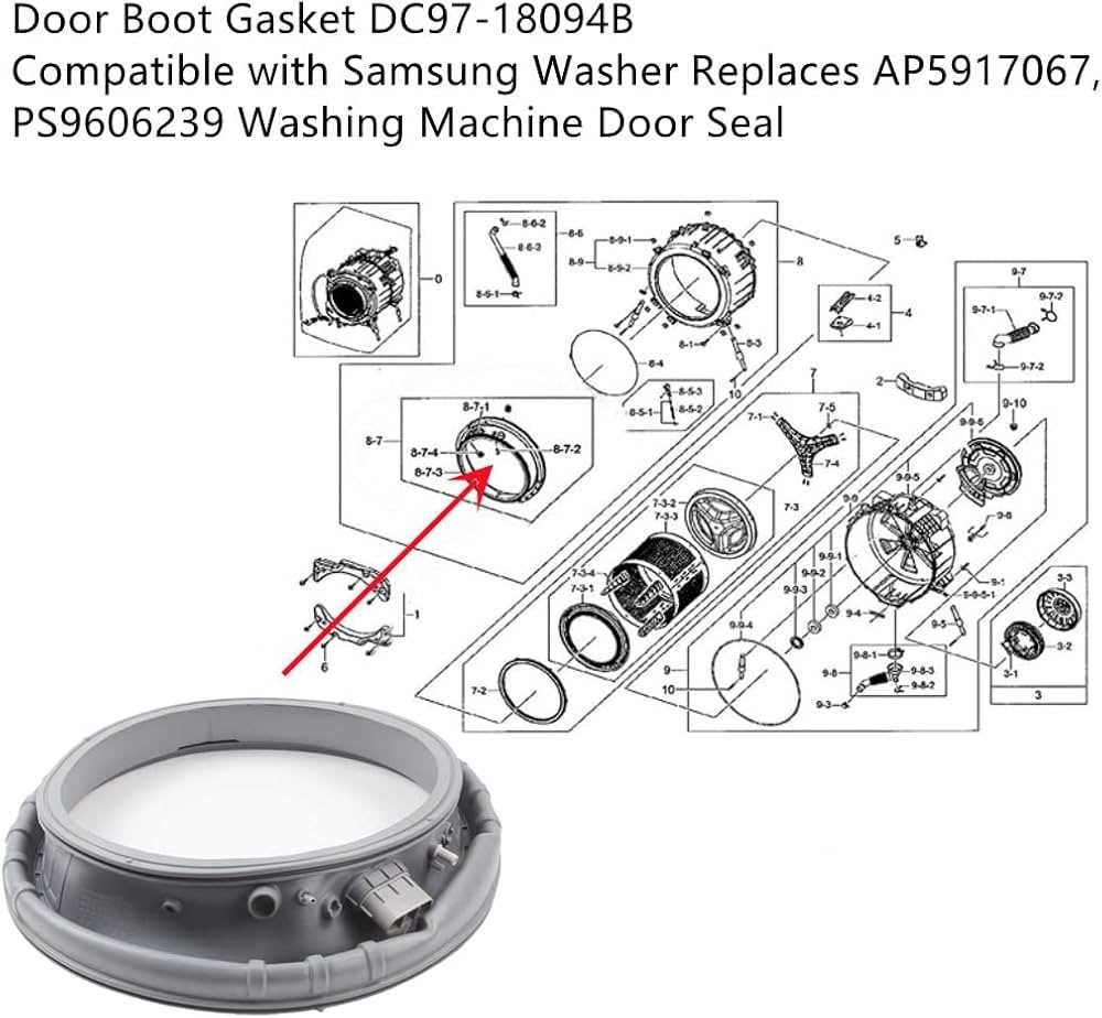 samsung front load washing machine parts diagram