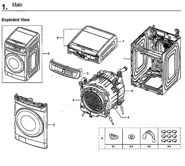 samsung front load washing machine parts diagram