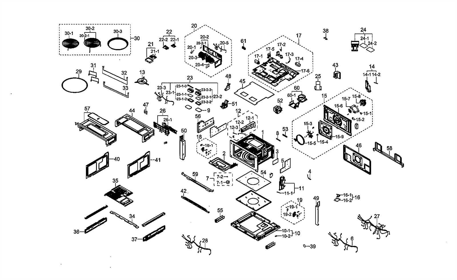 samsung me16h702ses parts diagram