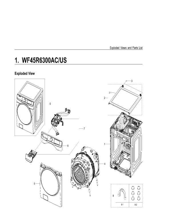 samsung washer wf45m5500a parts diagram