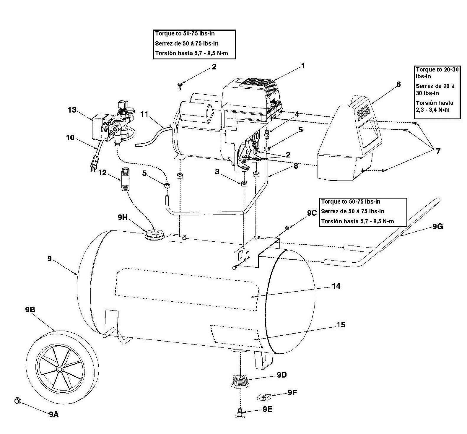 sanborn air compressor parts diagram