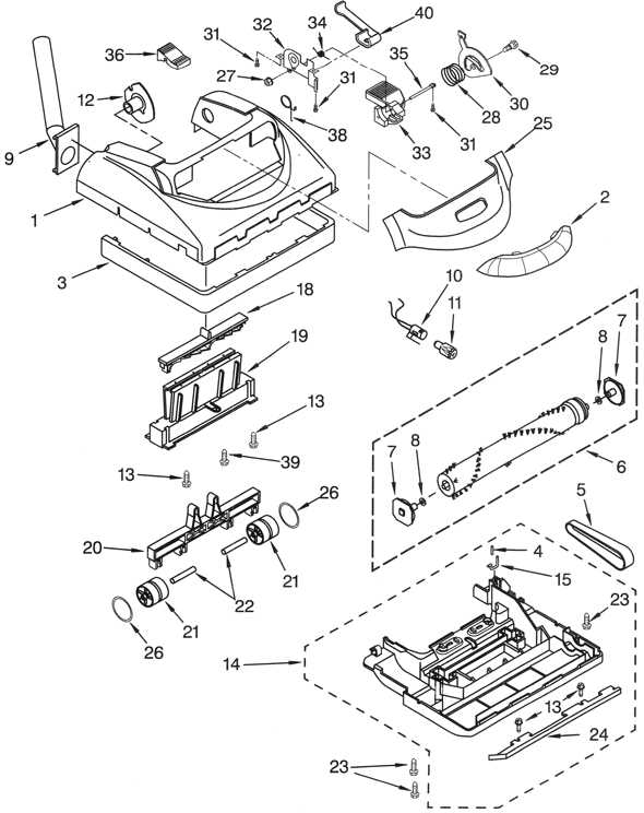 shark nv501 31 parts diagram