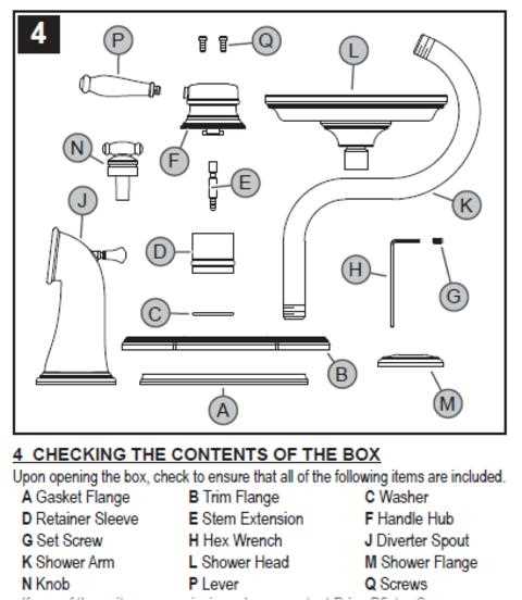 shower plumbing parts diagram