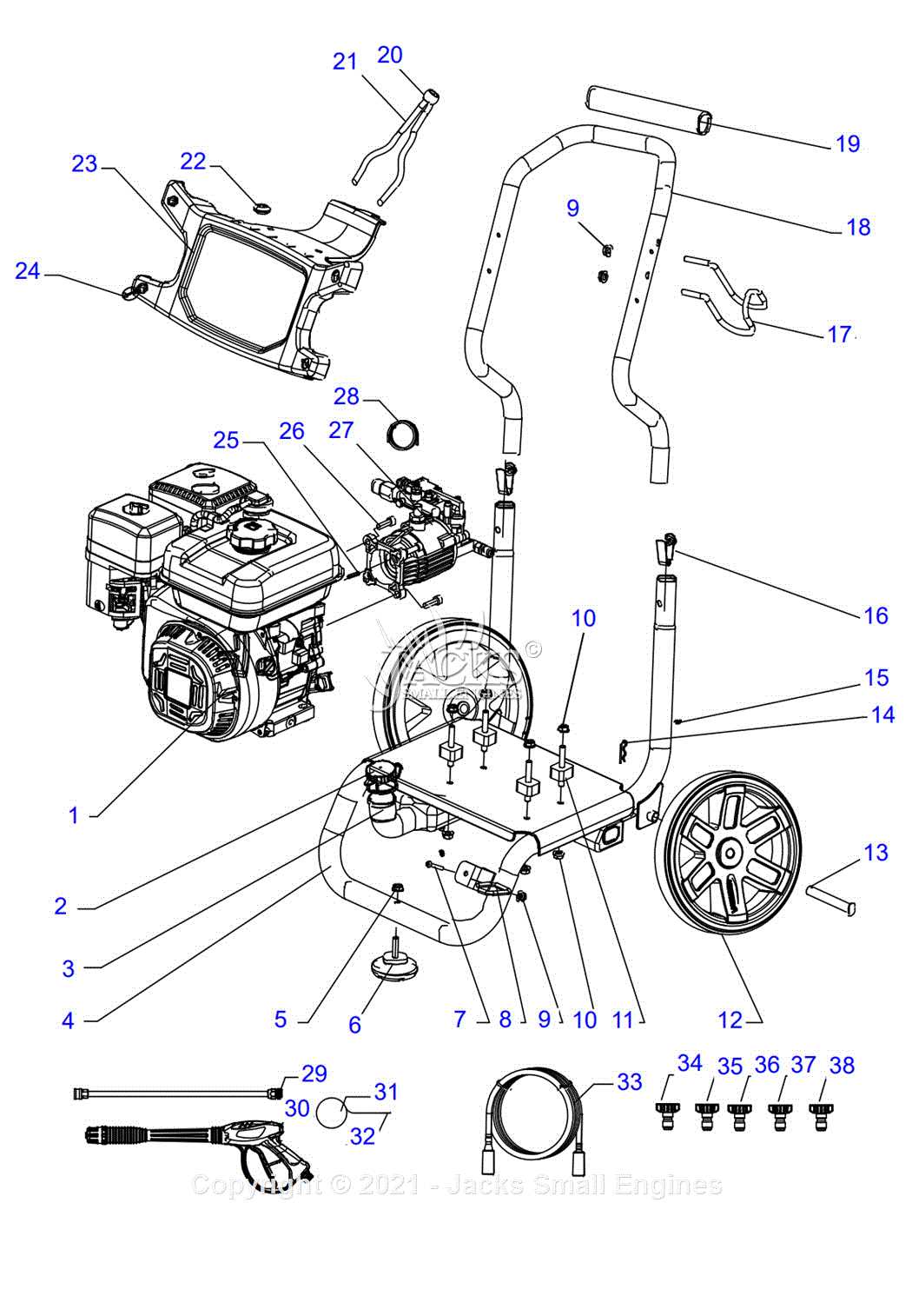 simpson power washer parts diagram