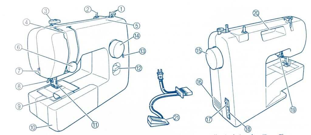 singer sewing machine parts diagram