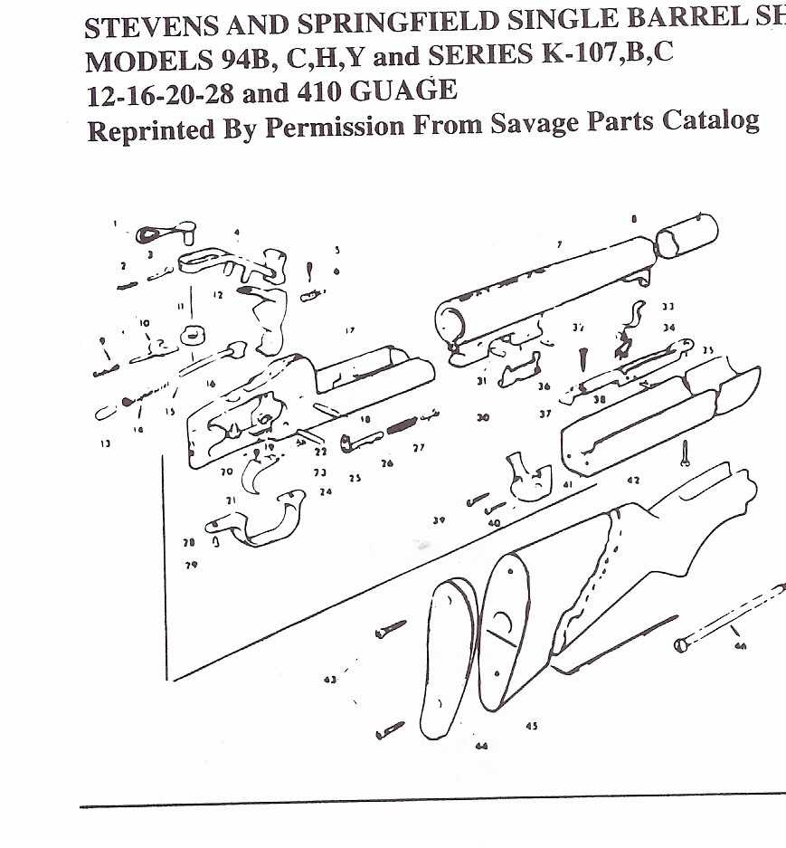 single shot shotgun parts diagram