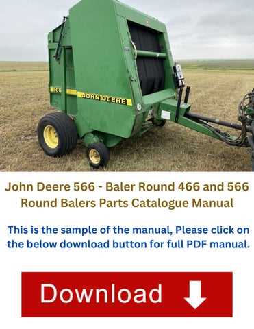 john deere 566 baler parts diagram