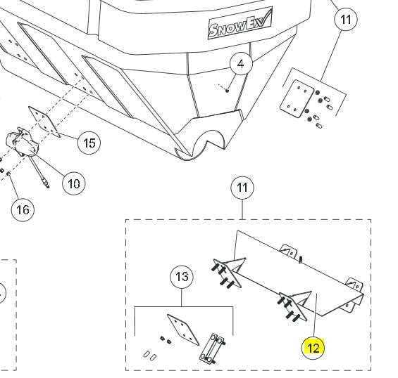 snowex salt spreader parts diagram