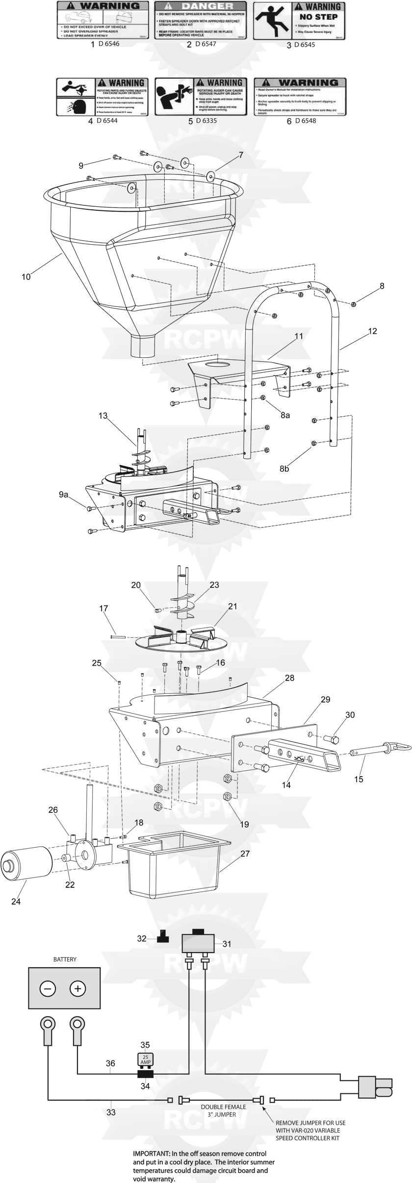 snowex salt spreader parts diagram