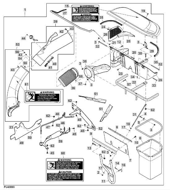 john deere bagger parts diagram