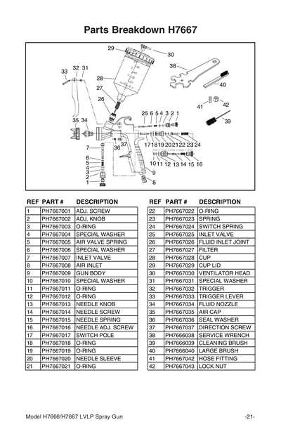 spray gun parts diagram