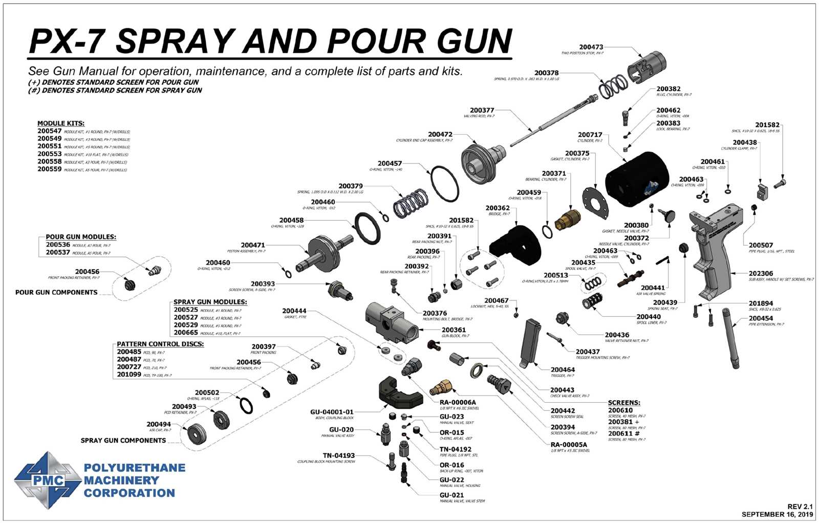 spray gun parts diagram