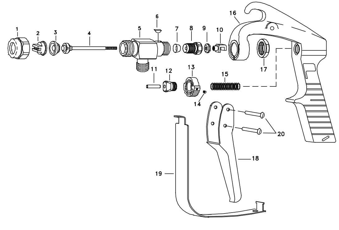 spray gun parts diagram