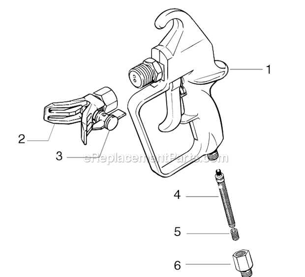 spray gun parts diagram