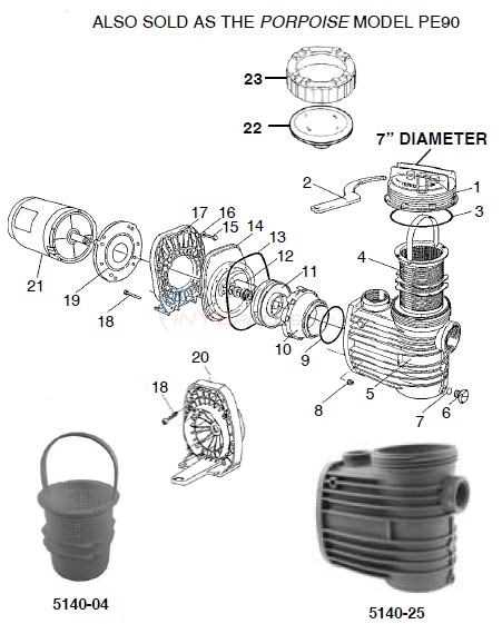 pool pump motor parts diagram