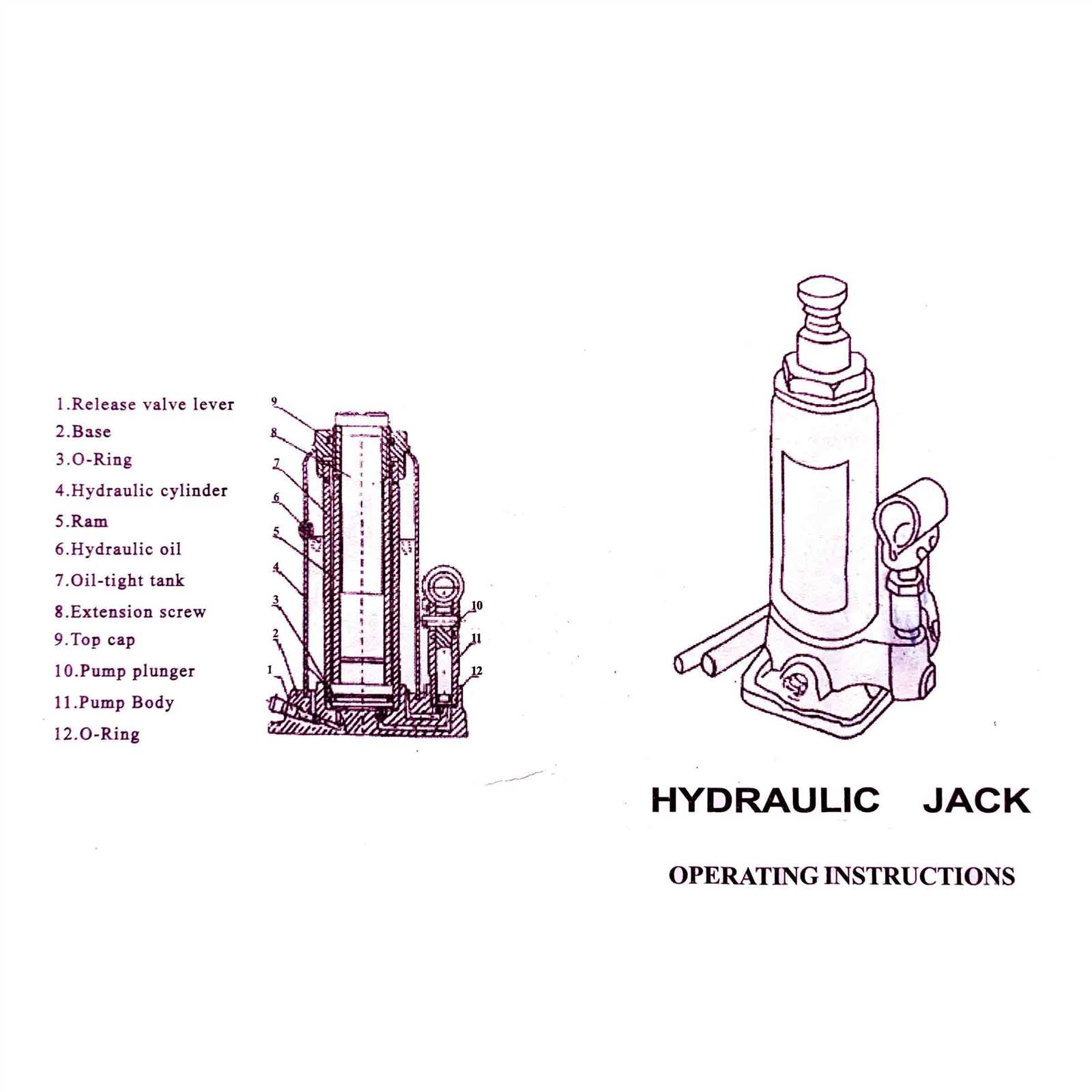 car jack parts diagram