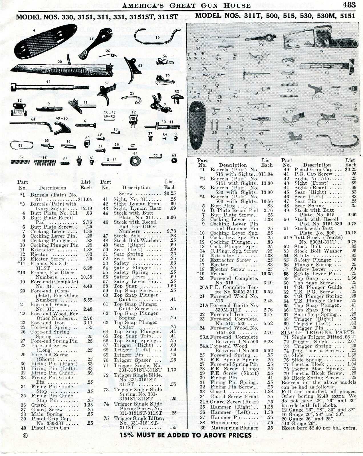 stevens 301 parts diagram