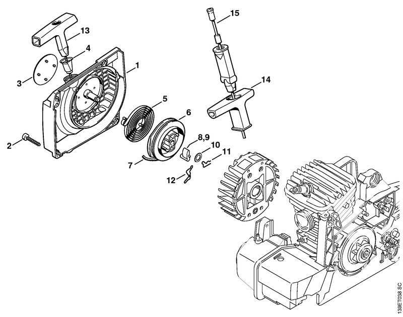 stihl 029 chainsaw parts diagram