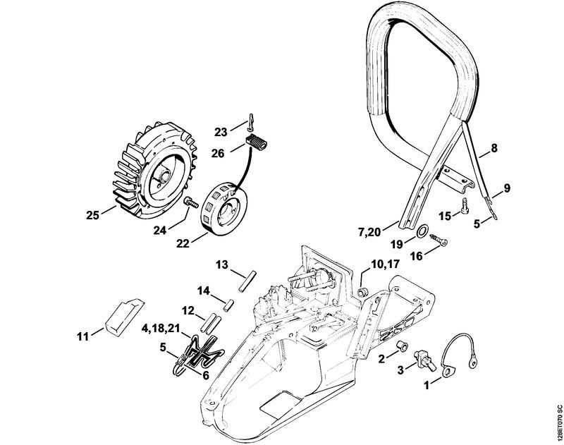 stihl 034 av super parts diagram