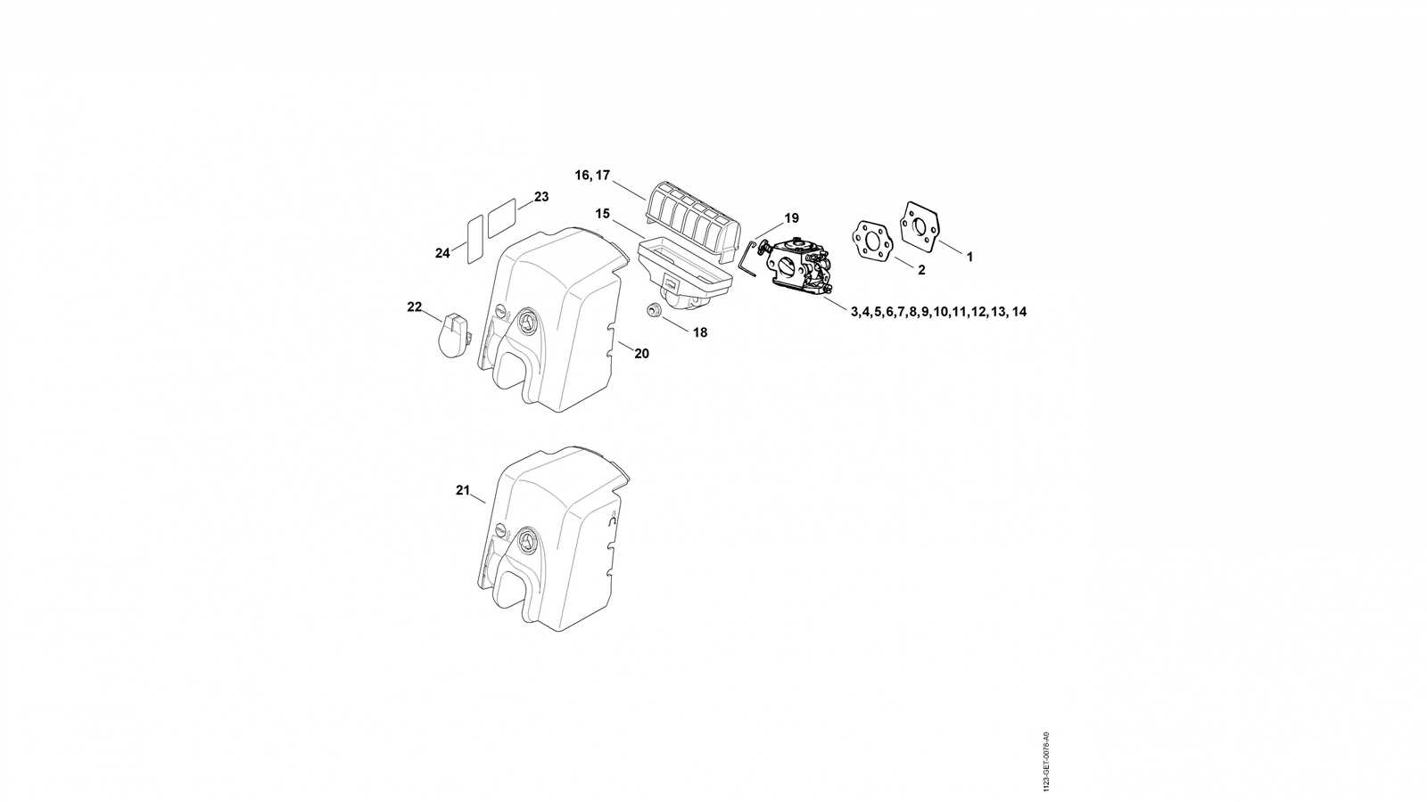 stihl ms250c chainsaw parts diagram