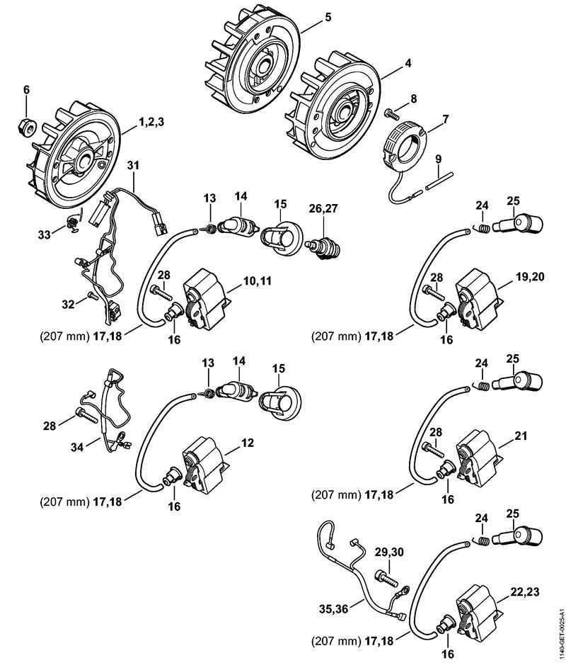 stihl ms362 parts diagram