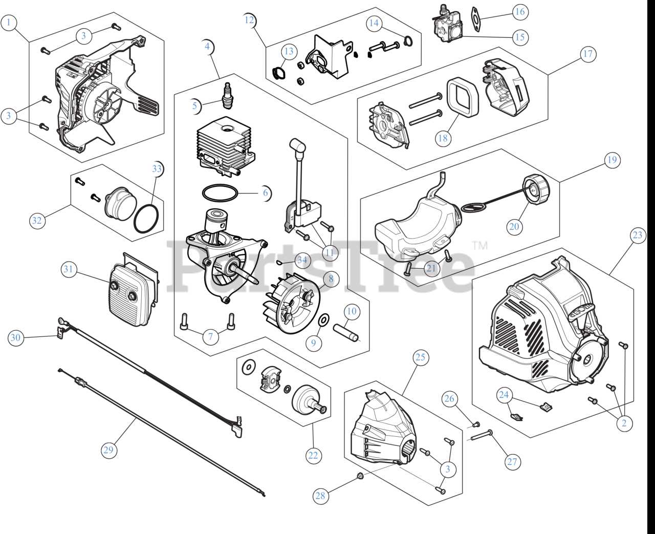 stihl pole saw parts diagram