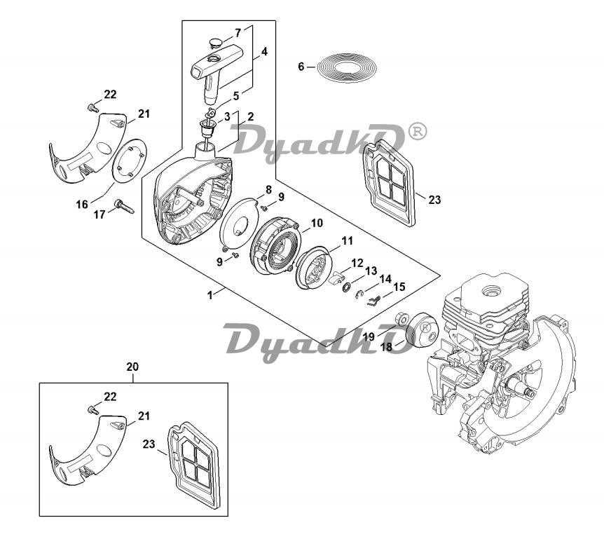 stihl trimmer parts diagram