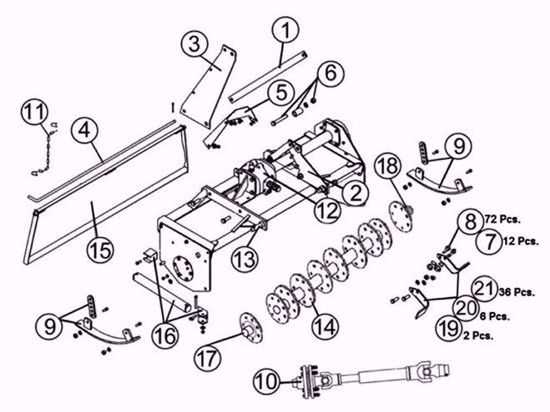 diagram rotary tiller parts