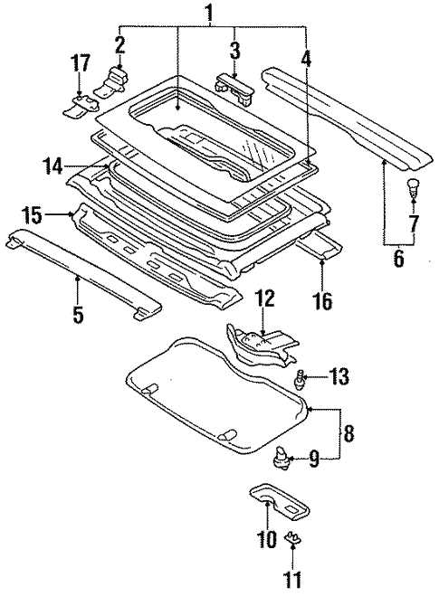 sunroof parts diagram