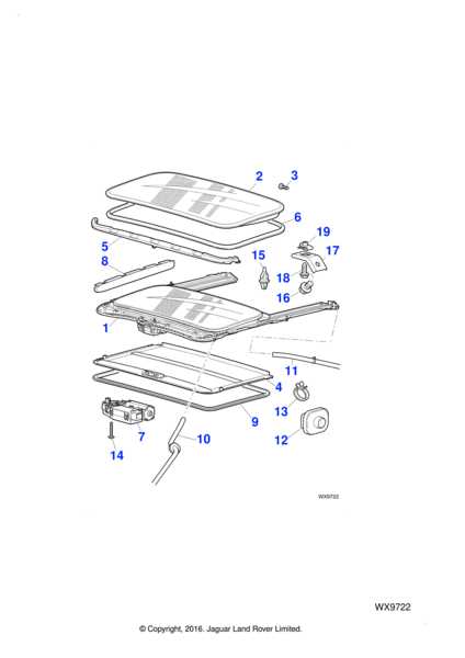 sunroof parts diagram