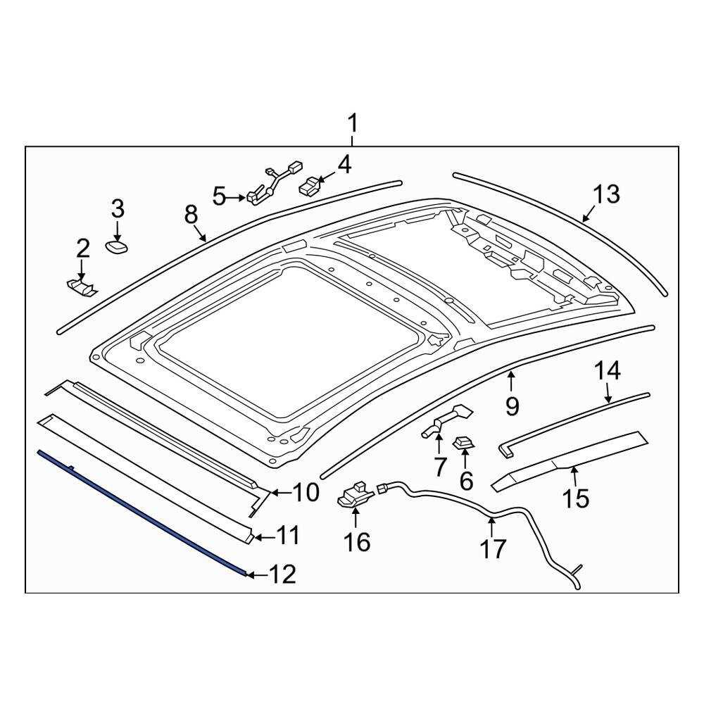 sunroof parts diagram