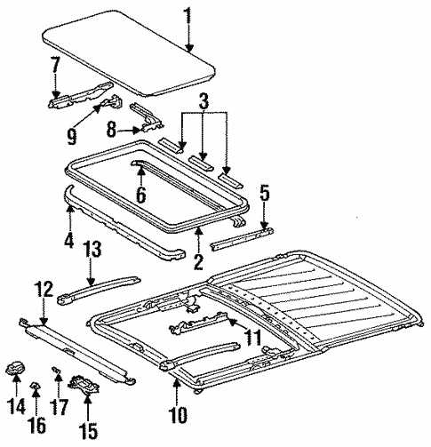 sunroof parts diagram