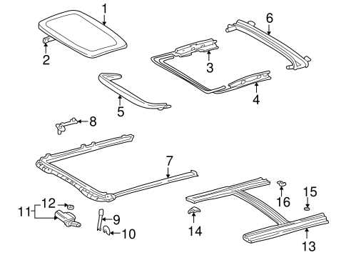 sunroof parts diagram