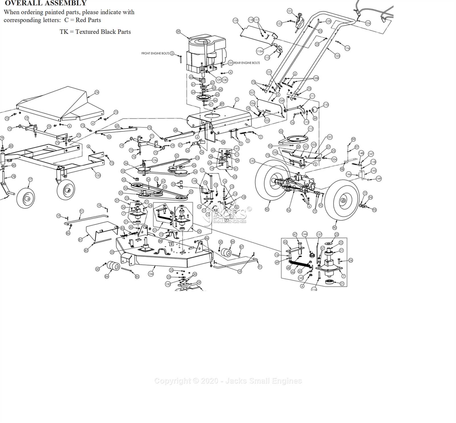 swisher pull behind mower parts diagram