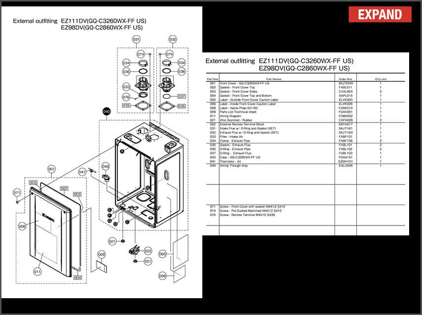 tankless water heater parts diagram