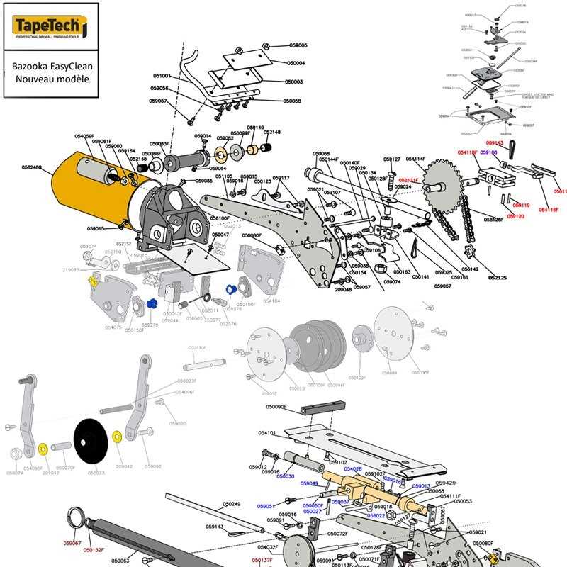 tapetech bazooka parts diagram