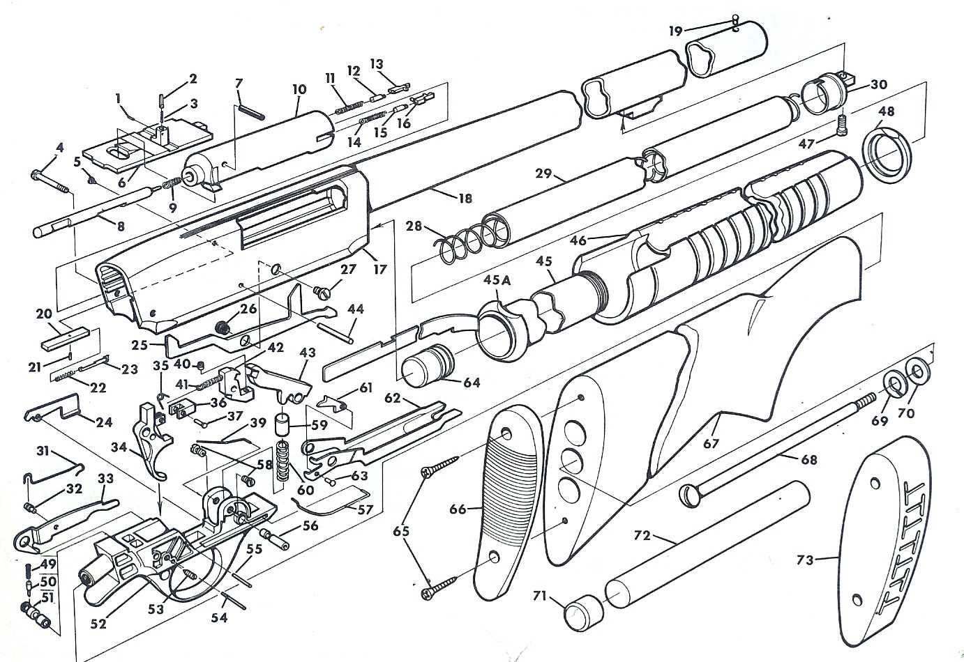 pump shotgun parts diagram