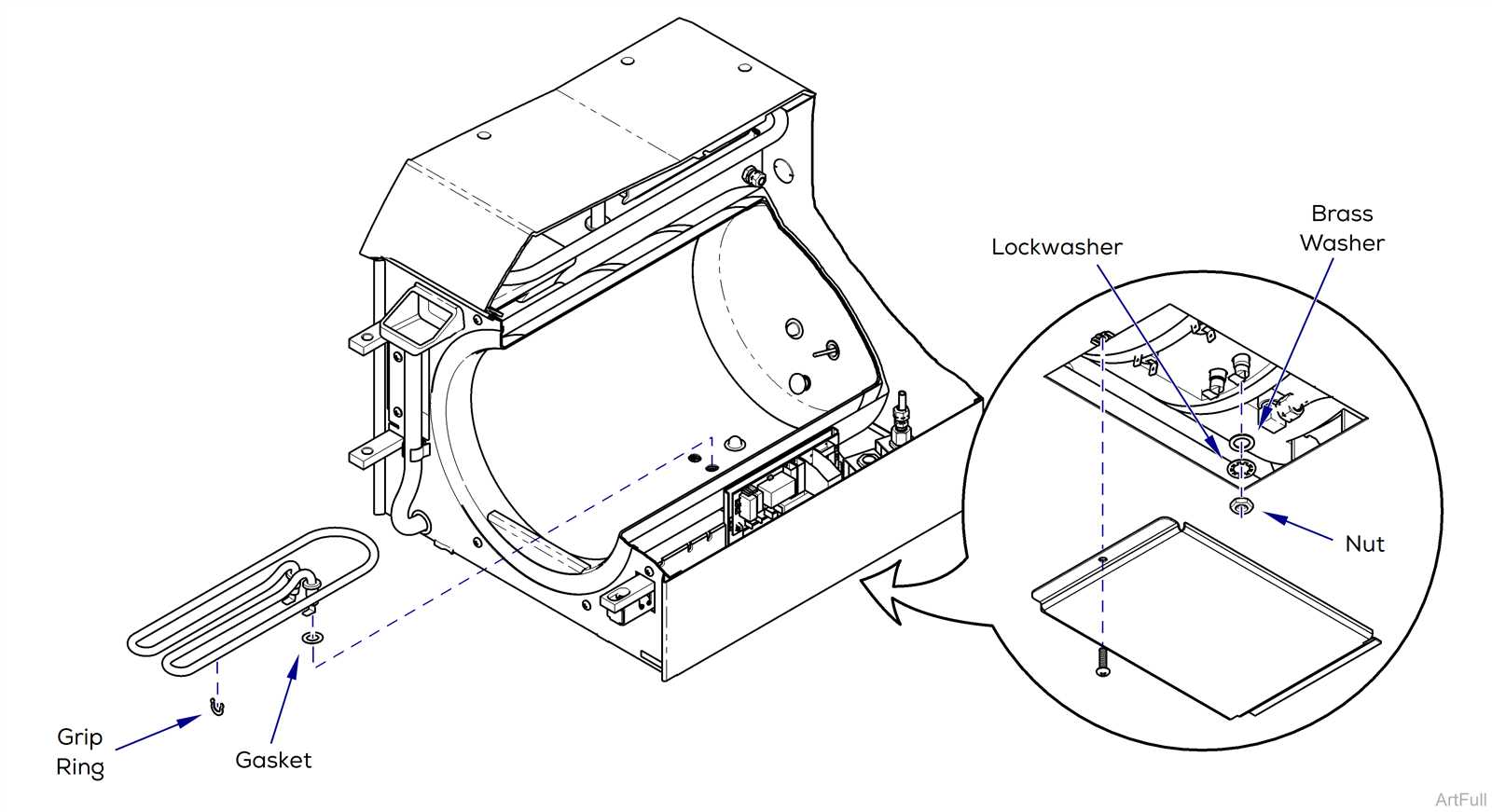 hotpoint washer parts diagram