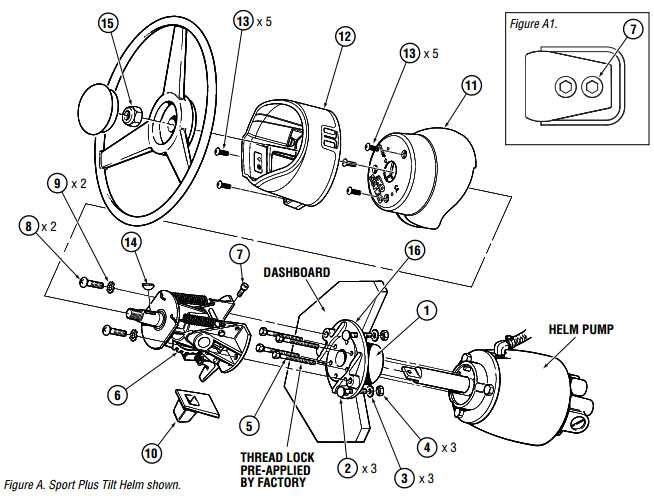 teleflex steering parts diagram