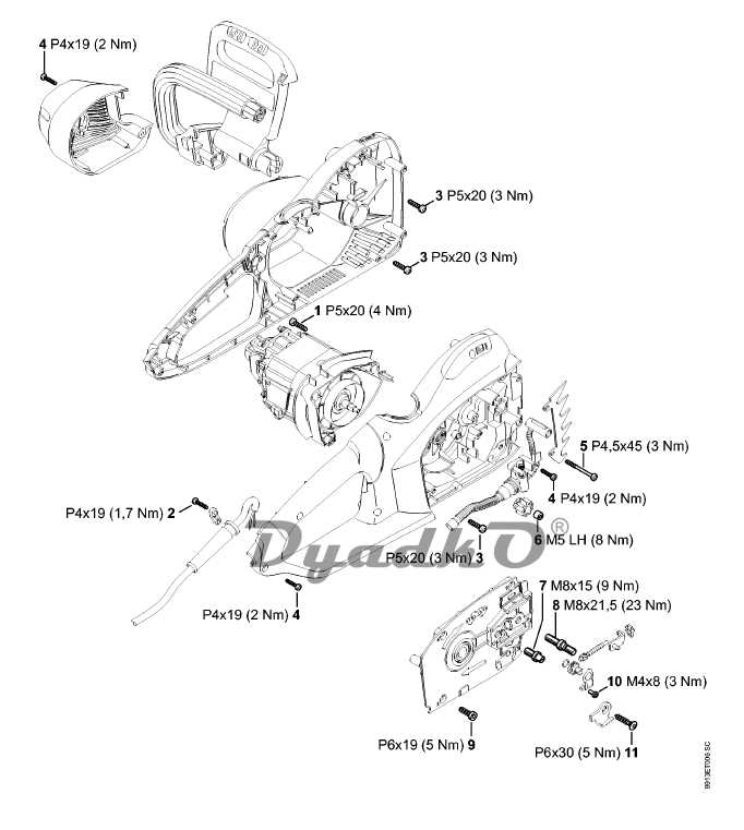 stihl 250 chainsaw parts diagram