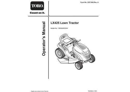 toro lx425 parts diagram