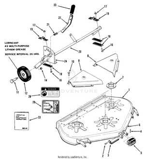 toro mower deck parts diagram