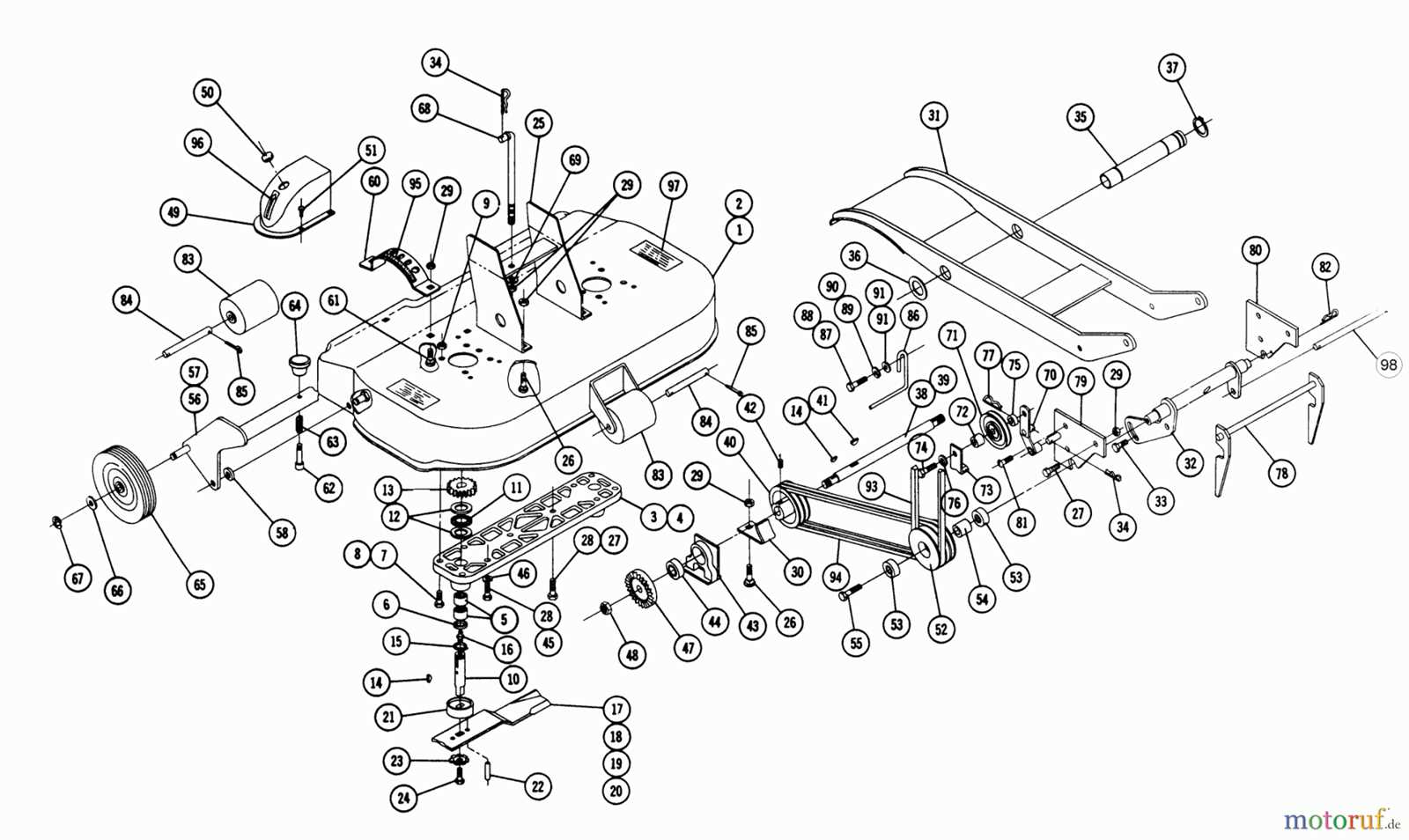 toro wheel horse parts diagram